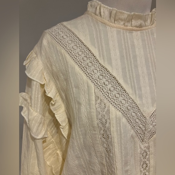 Mango Ruffled Blouse NWT Size 4 - Picture 3 of 7